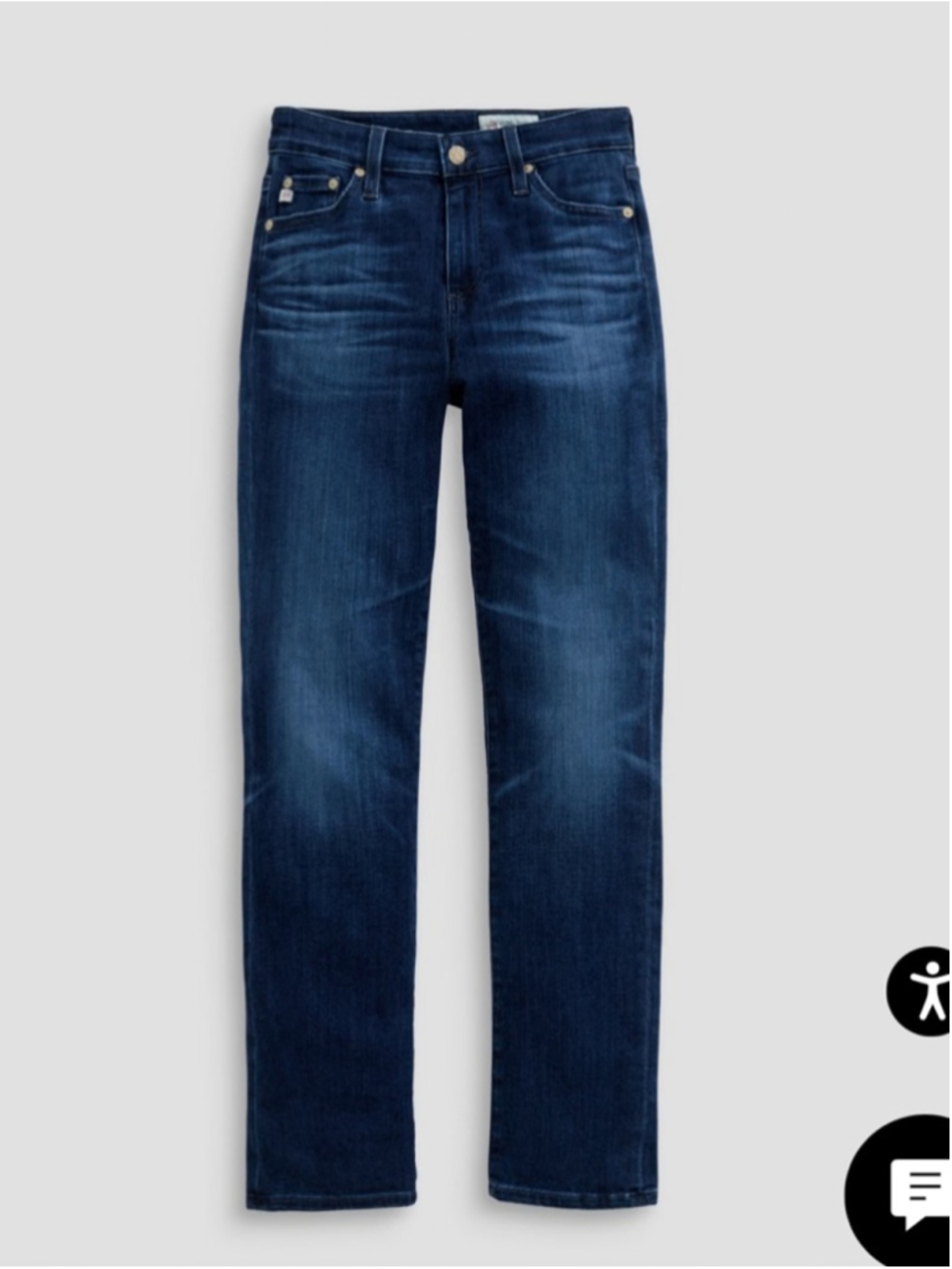AG Mari Slim Straight Jeans Size 29 Mid Rise Dark Wash Clean Classic - Picture 3 of 10
